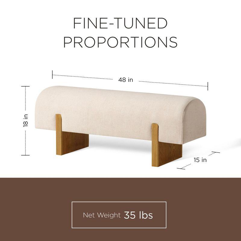 Maven Lane Juno Modern Upholstered Wooden Bench