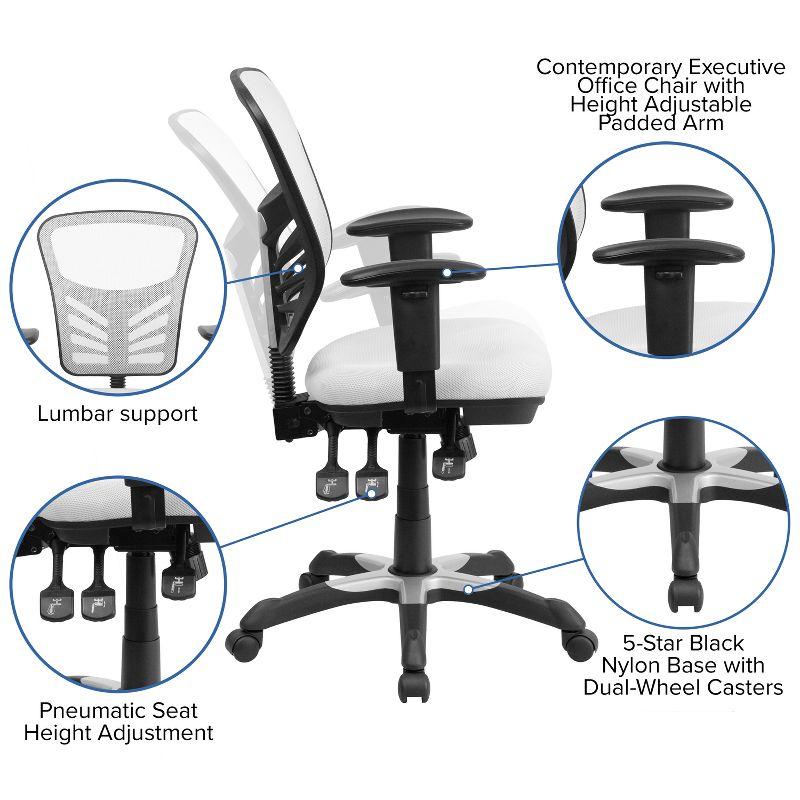 Flash Furniture Siyer Mid-Back Mesh Ergonomic Office Chair with Adjustable Arms