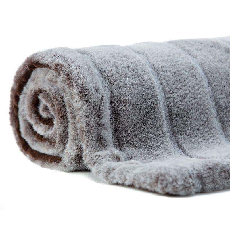 Chanasya Frost Tip Fur Throw Blanket - Reversible Mink Blanket