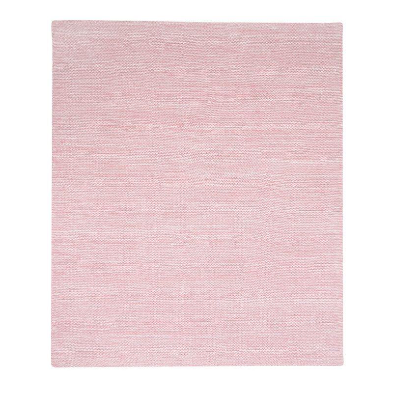 Soft Marl Knit Pink and White 100% Cotton Baby Blanket