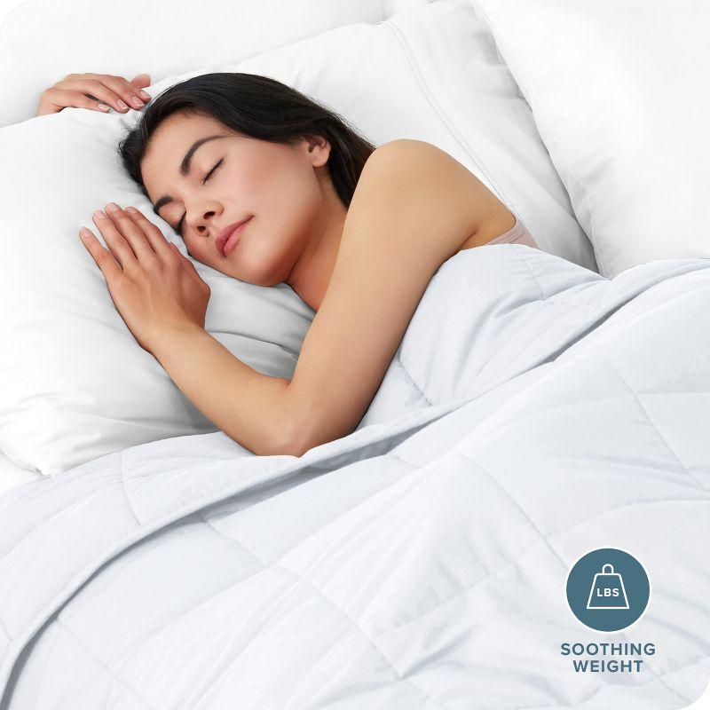 12 lb 48" x 72" Weighted Blanket Cotton White by Bare Home