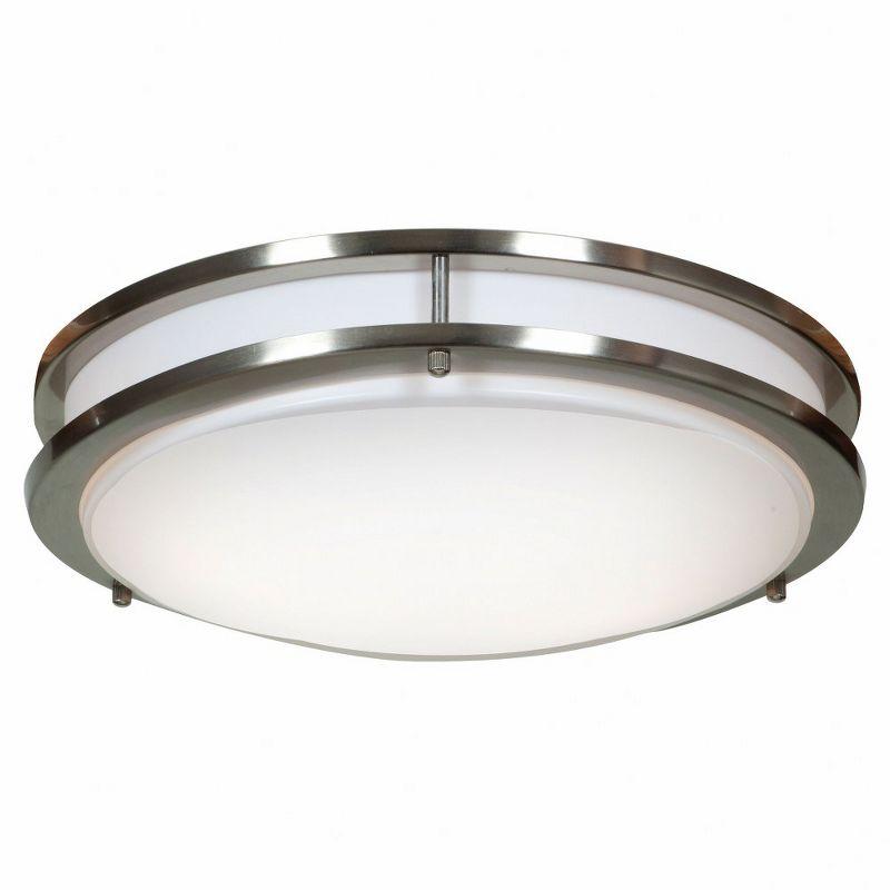 Solero Brushed Steel 15" LED Flush Mount Light