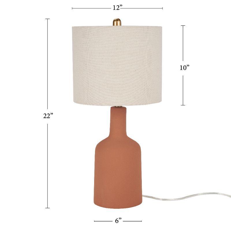 22" Terracotta Ceramic Table Lamp - Nourison