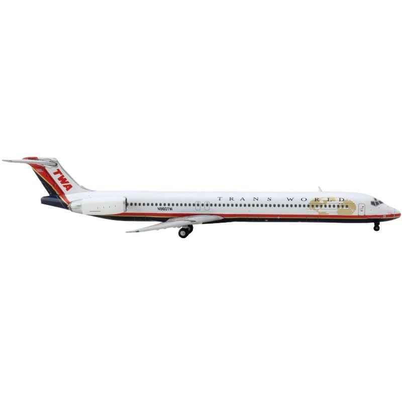 McDonnell Douglas MD-82 Commercial Aircraft "Trans World Airlines" White w/Red 1/400 Diecast Model Airplane by GeminiJets