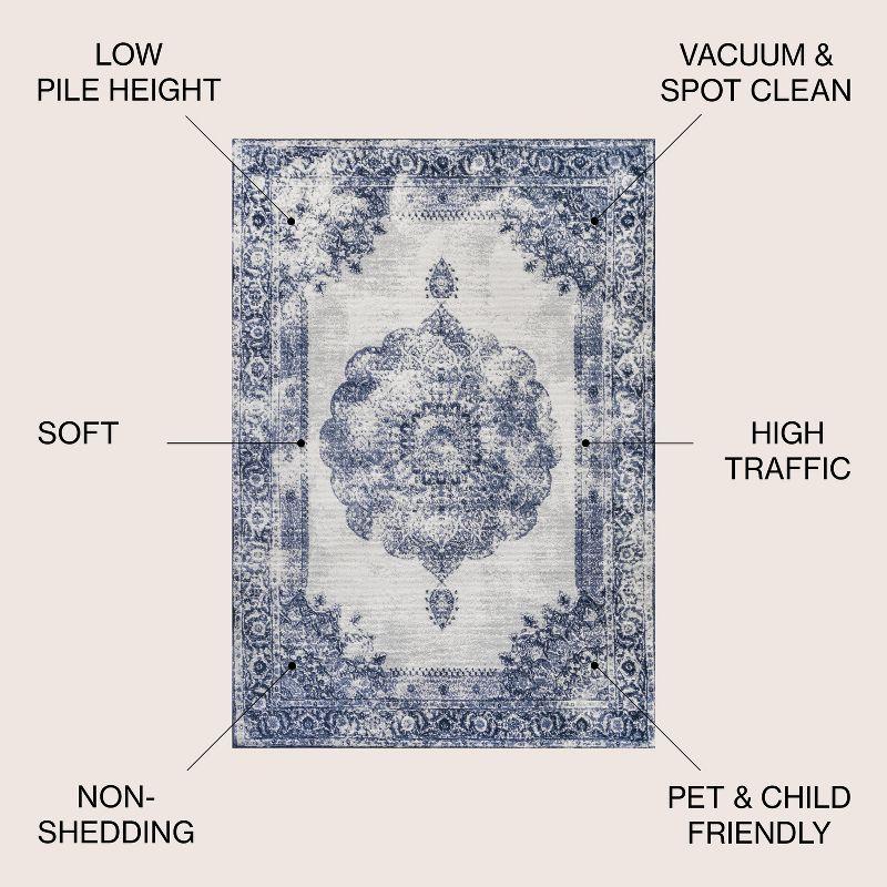 Rosalia Cottage Medallion Indoor Area Rug - JONATHAN Y