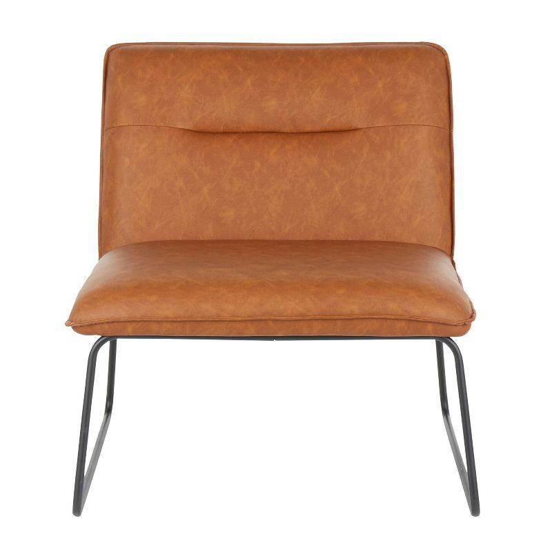 Spencer Faux Leather Armless Lounge Chair