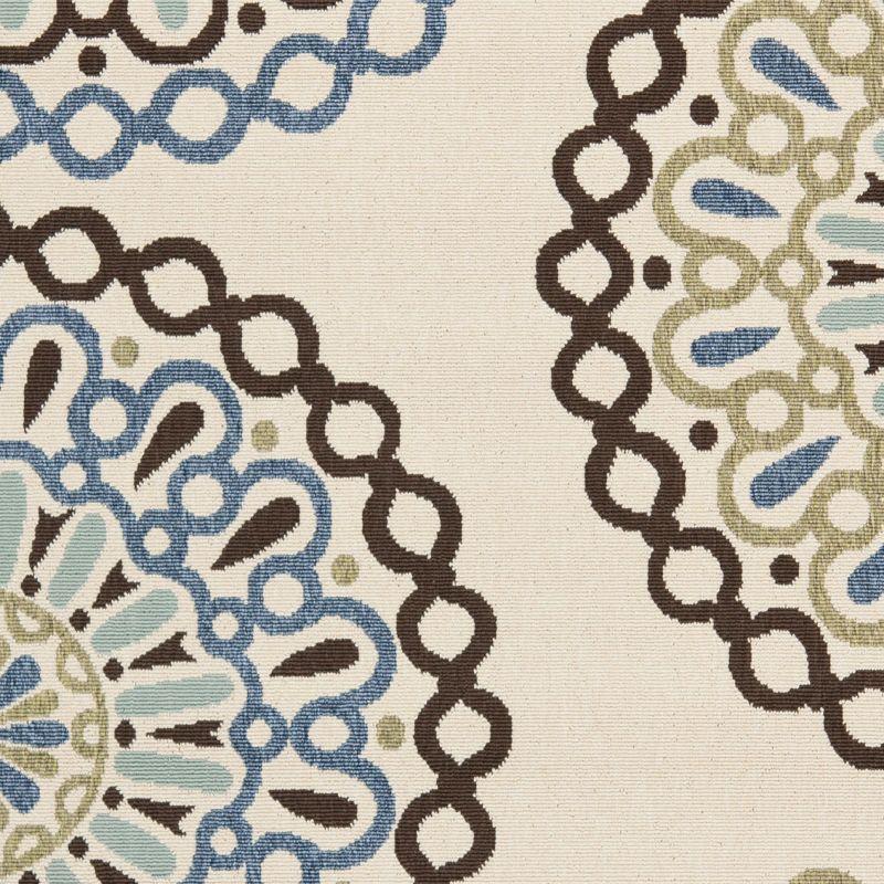 Veranda VER092 Power Loomed Indoor/Outdoor Area Rug - Cream/Blue - 9'x12' - Safavieh