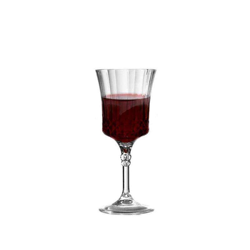 11 oz. Clear Crystal Cut Plastic Wine Goblets