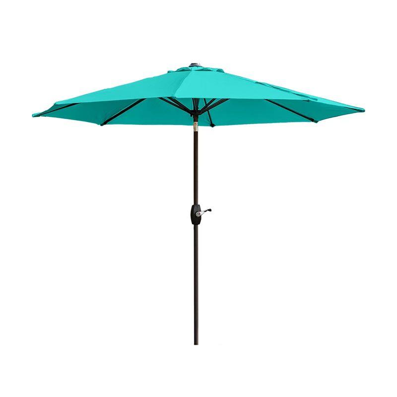 Turquoise 9 Ft Tilting Patio Umbrella with Steel Pole