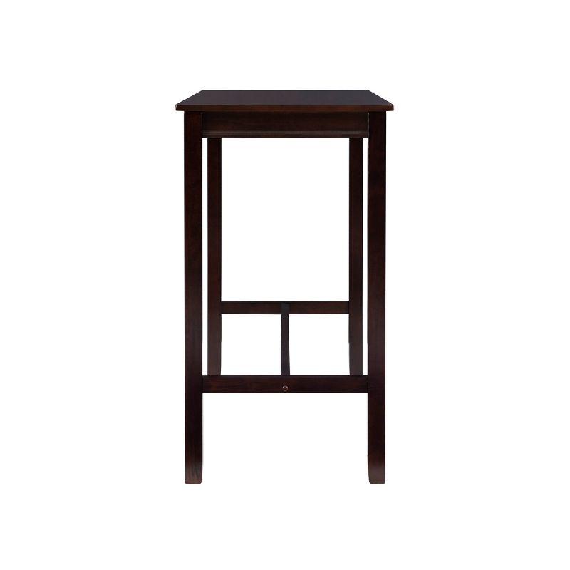 42" Claridge Modern Bar Height Pub Table Walnut - Linon: Rubberwood Base, MDF Top, Seats 4