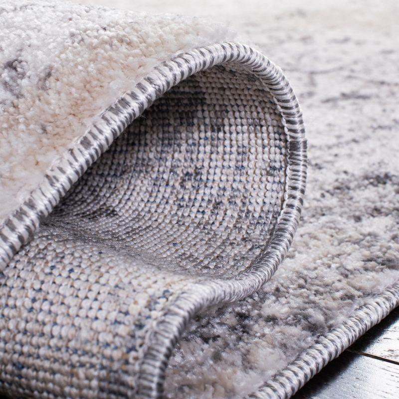 Aston ASN708 Power Loomed Indoor Area Rug - Ivory/Grey - 5'3"x7'7" - Safavieh