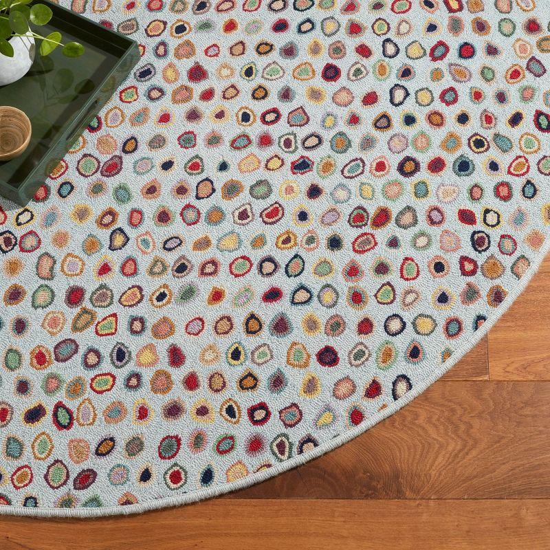Cat'S Paw Blue Hand Micro Hooked Wool Rug