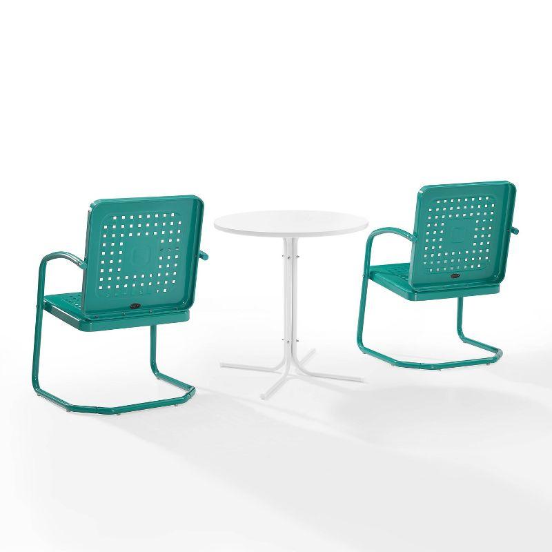 Crosley Bates 3pc Outdoor Bistro Set with Table and 2 Chairs Turquoise