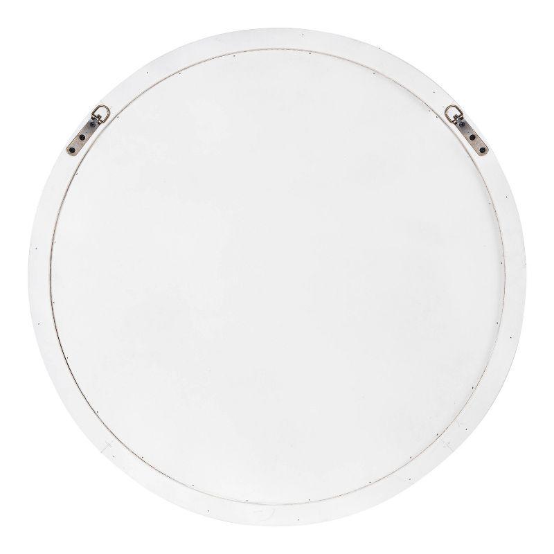 WallBeyond 28" Wood Round Mirror White