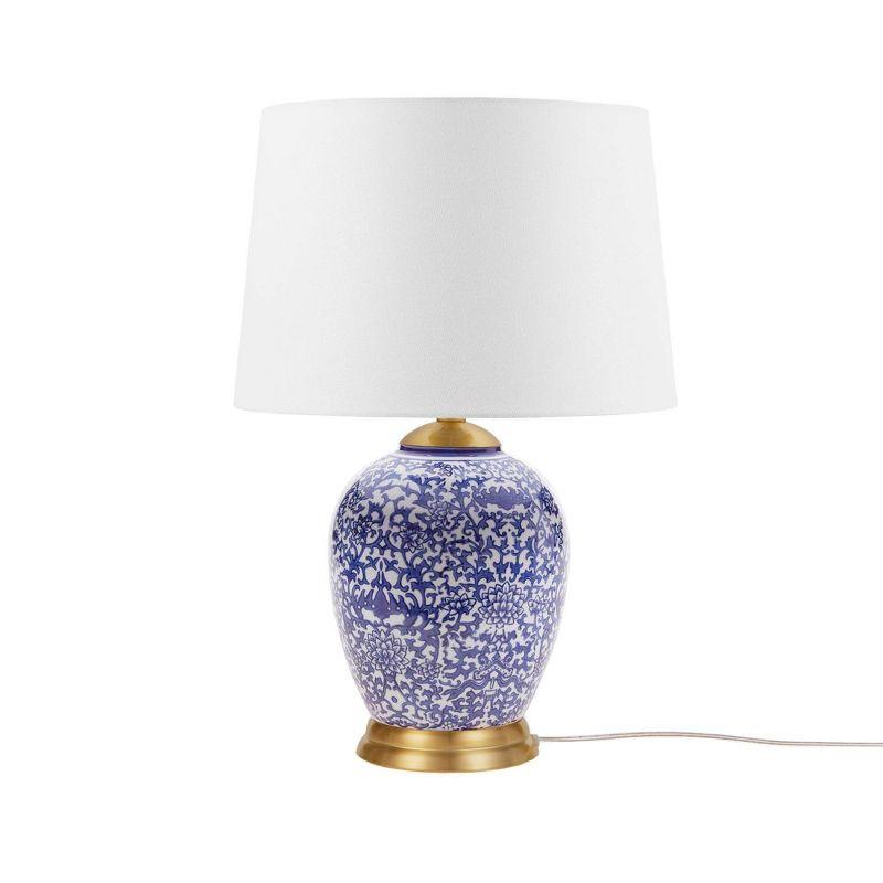 Hampton Hill Mystique Blue Ceramic Ginger Jar Table Lamp