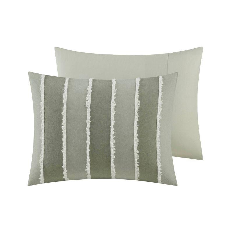 INK+IVY Shay 3 Piece Striped Cotton Duvet Cover Set