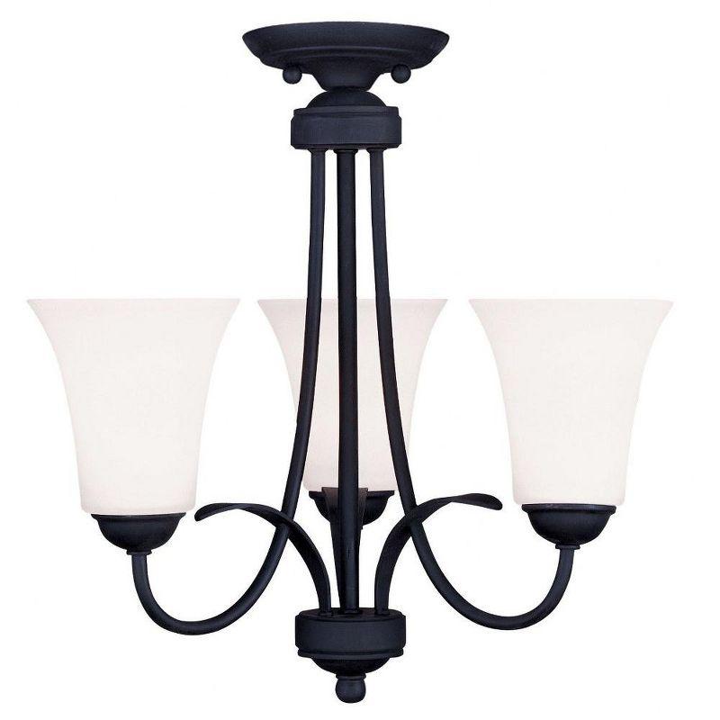 Livex Lighting Ridgedale 3 - Light Flush Mount in  Black