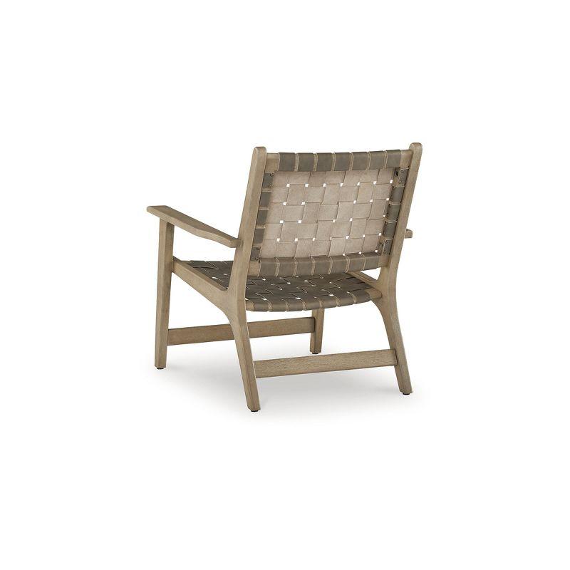 Signature Design by Ashley Jameset Leather Weave Accent Chair, Taupe