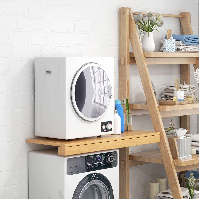 HomCom 1.5 Cubic Feet Vented Electric Stackable Dryer