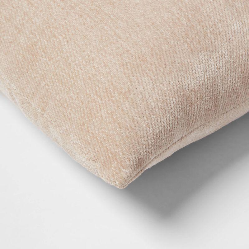 2pk Chenille Square Throw Pillows Neutral: Soft, Indoor Decorative Cushions - Threshold™