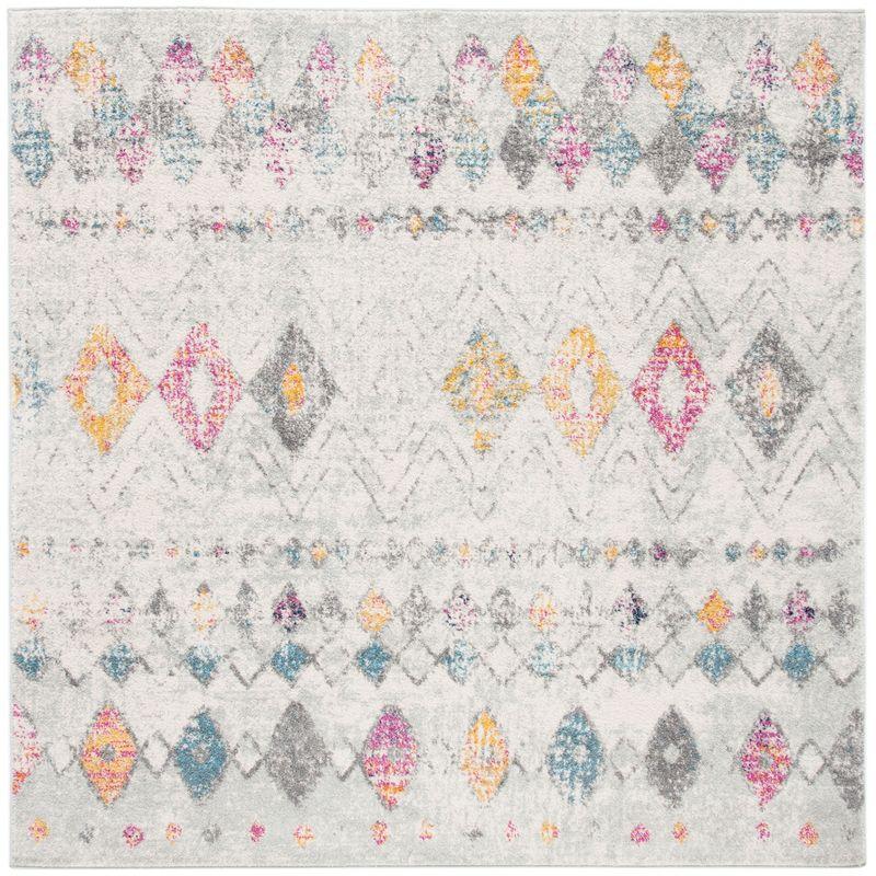 Madison 700 MAD798 Power Loomed Indoor Area Rug - Grey/Gold - 6'7"x6'7" - Safavieh