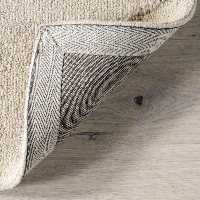 Nuloom Mulholland Textured Wool Area Rug Area Rug, 8' x 10', Cream