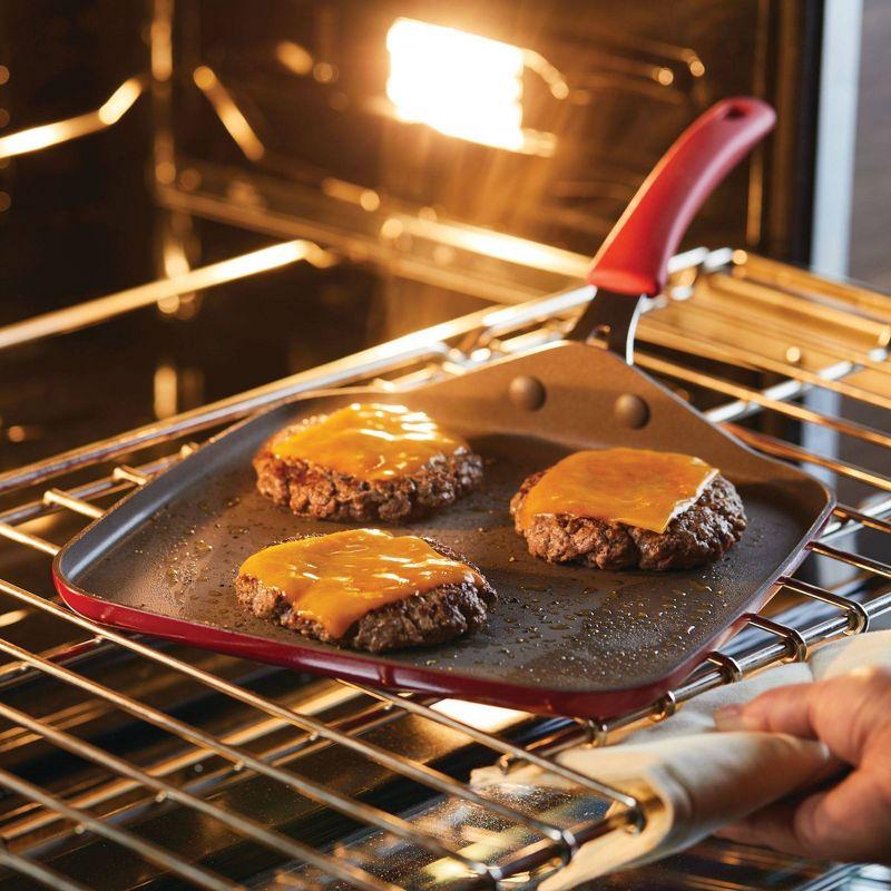 Rachael Ray Rachael Ray Cook + Create Aluminum Nonstick Square Stovetop Griddle Pan, 11-Inch