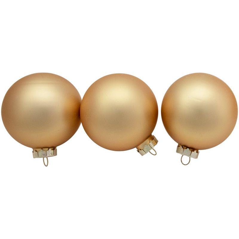 Northlight 6pc Shiny and Matte Glass Ball Christmas Ornament Set 3.25" - Champagne Gold