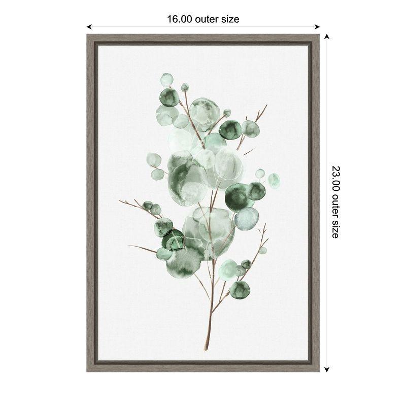 Amanti Art Tender Sprout I (Eucalyptus) by Eva Watts Canvas Wall Art Print Framed 16 x 23-in.