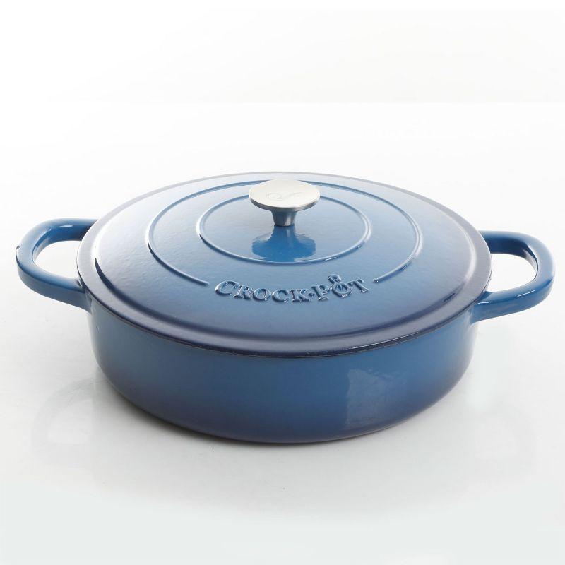 Crock-pot Crock-pot Artisan 5 qt. Non-Stick Cast Iron Round Braiser with Lid