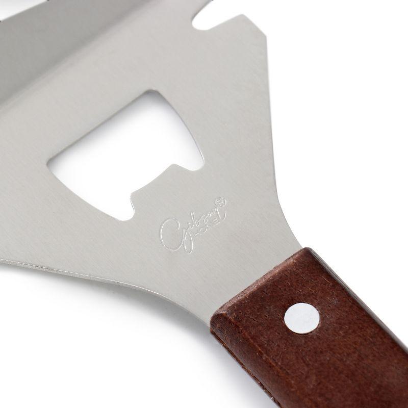 Gibson Home Barbecue Basics 5 Piece Stainless Steel BBQ Tool Set with Wood Handles