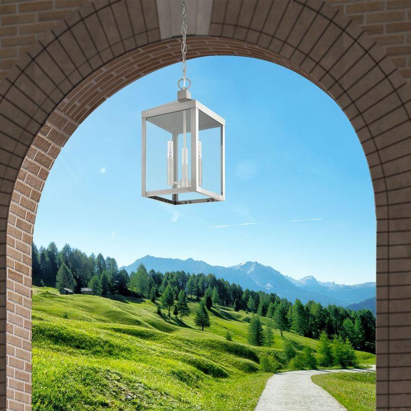 Lighting Lumens 3 Light Outdoor Pendant Lantern with Clear Glass Shade