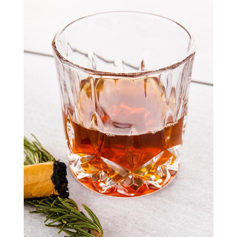 Crystal Cut Old Fashioned Whiskey Glasses (10oz)