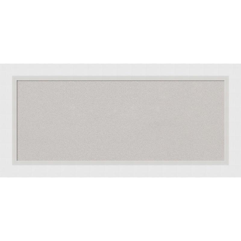 Amanti Art Cork Board Wood Framed Blanco White Bulletin Board, Organization Board, Pin Board