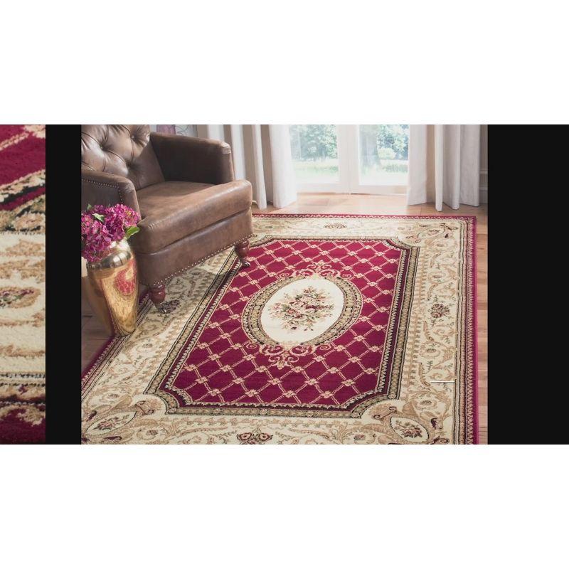 Lyndhurst LNH223 Power Loomed Area Rug - Red/Ivory - 5'3"x7'6" - Safavieh.