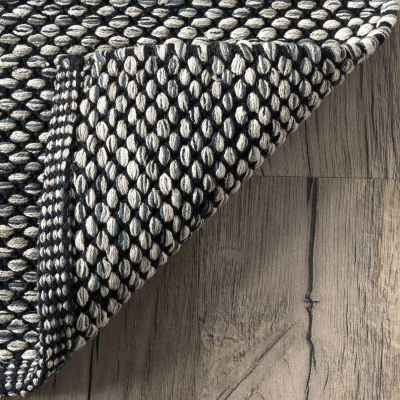 Nuloom Alessi Solid Farmhouse Cotton Kitchen Runner Indoor Area Rug - Hallway, Entryway, 2' 6" x 10', Gray