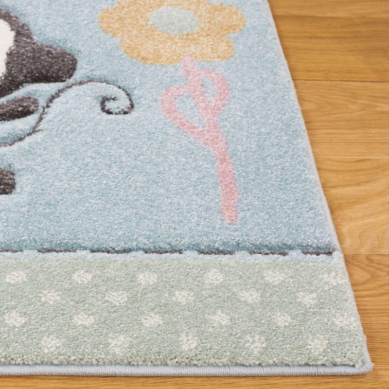 Carousel Kids  CRK120 Loomed Indoor Area Rug - Blue - 5'3"x5'3" - Safavieh