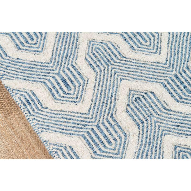 Langdon Prince Hand Woven Wool Area Rug Blue - Erin Gates by Momeni