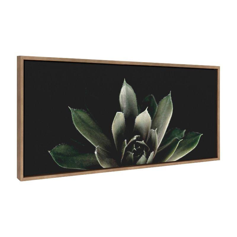 18" x 40" Sylvie Succulent 8 by Emiko and Mark Franzen of F2 Images Framed Wall Canvas Gold - Kate & Laurel All Things Decor