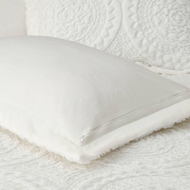 Madison Park Arya Embroidered Medallion Faux Fur Ultra Plush Comforter Set