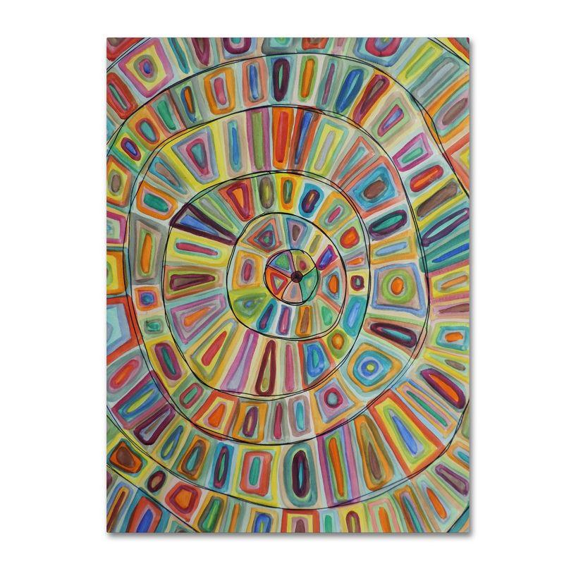 Ma Cible Multicolor Abstract Canvas Painting, 18" x 24"