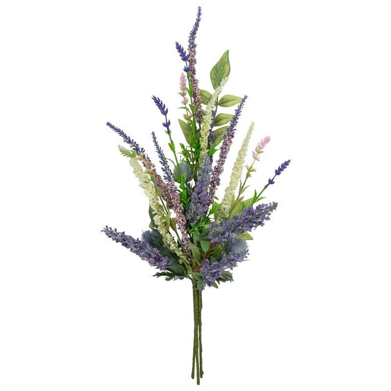 21" Purple and Green Artificial Lavender Floral Bundle