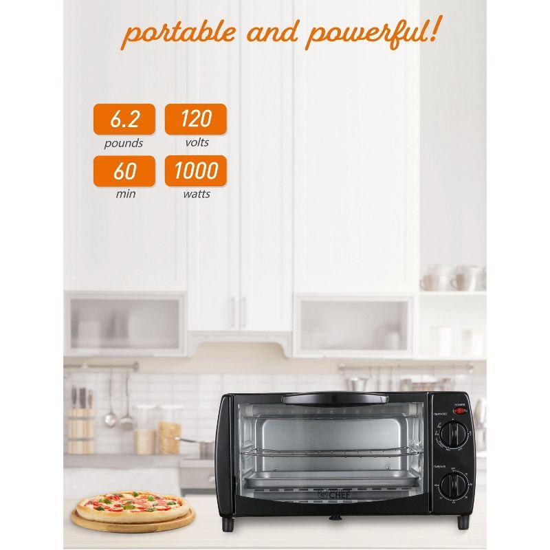 Commercial Chef Commercial Chef 10 Liter 4 Slice Mechanical Toaster Oven