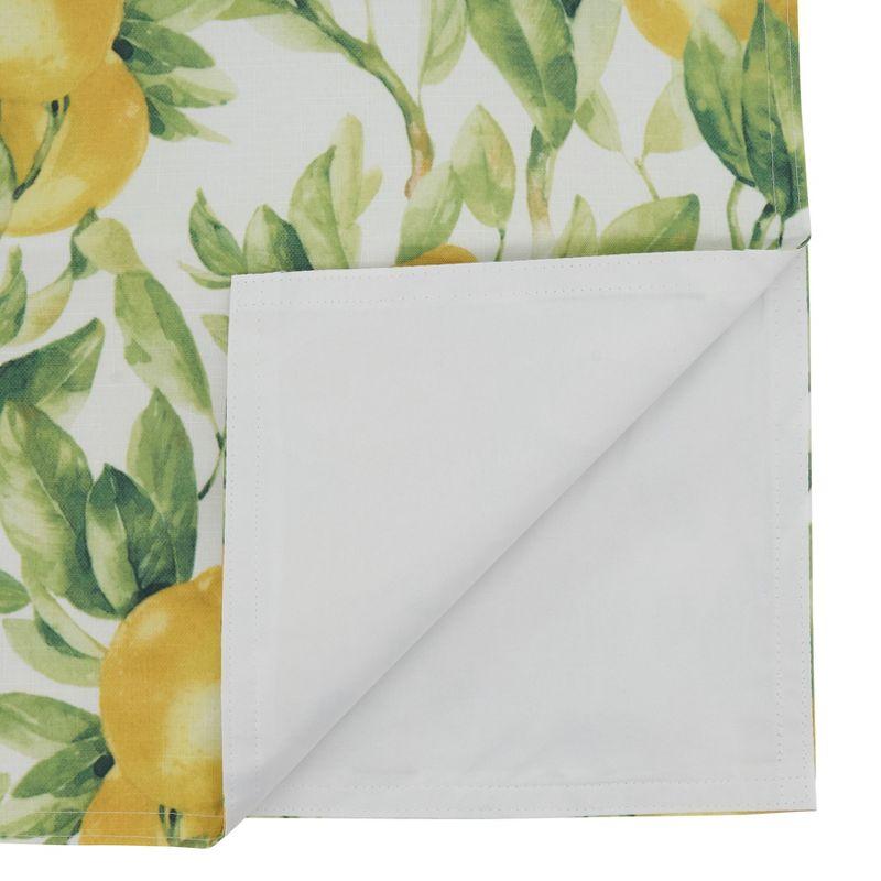 Saro Lifestyle Printed Lemon Design Table Runner