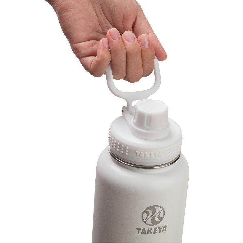 Takeya 32oz Actives Insulated Stainless Steel Water Bottle with Spout Lid - White