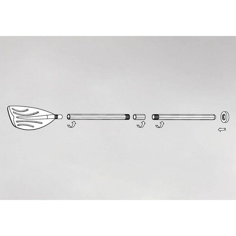 INTEX 59623E 48" Deluxe French Oars: Easy 3 Piece Assembly – Ribbed Blade – Retainer Rings – TUV RL approved – Perfect for Inflatable Boats