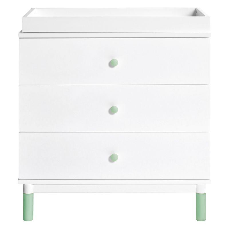 Gelato 3-Drawer White Dresser with Removable Changing Tray