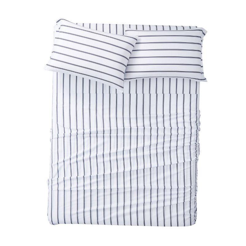 Full Ticking Stripe Sheet Set Navy - Truly Soft