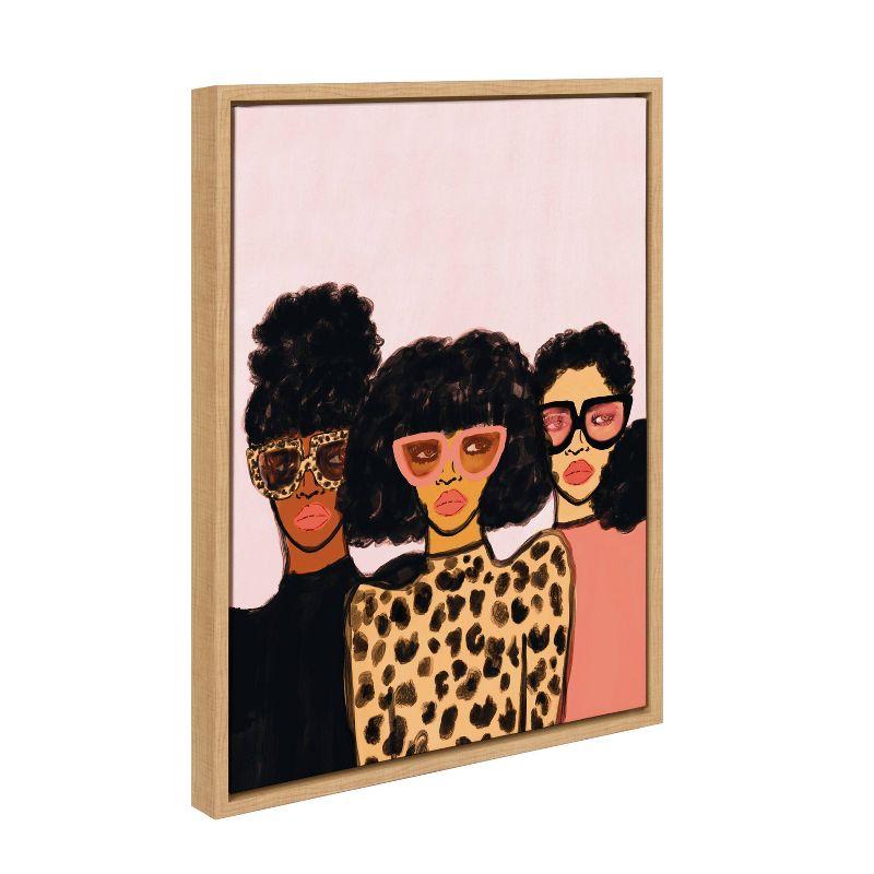 18" x 24" Sylvie Shade Squad By Kendra Dandy Framed Wall Canvas Natural - Kate & Laurel All Things Decor