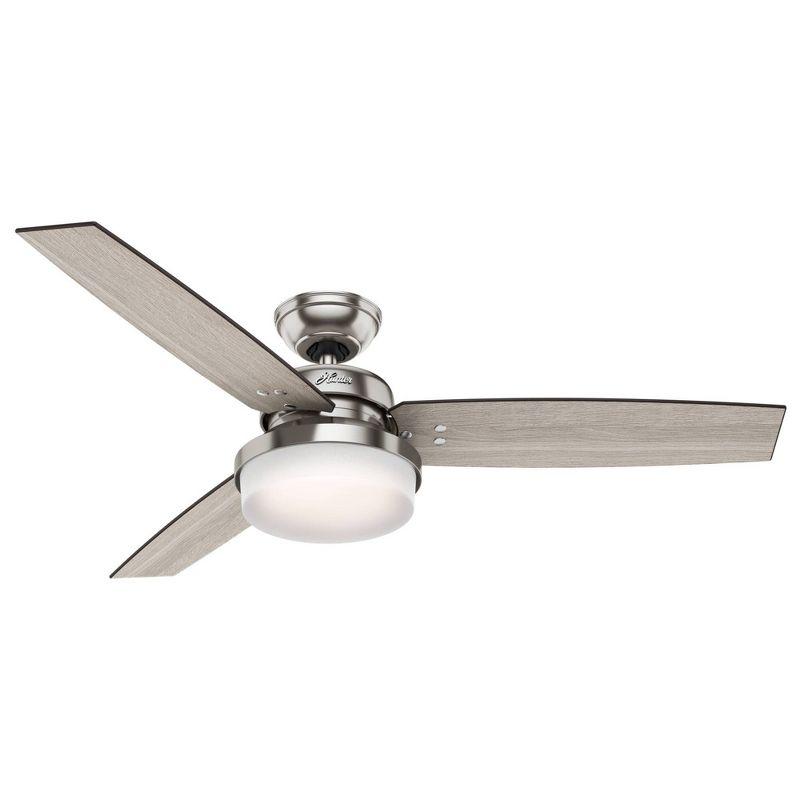 52" Sentinel Ceiling Fan with Remote Nickel: WhisperWind Motor, Reversible - Hunter Fan